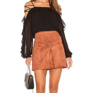 Women’s BCBG Velour Skirt in Burnt Orange